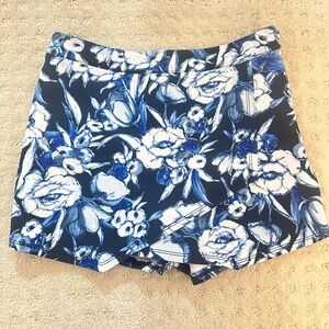 Floral Blue Women's Skort